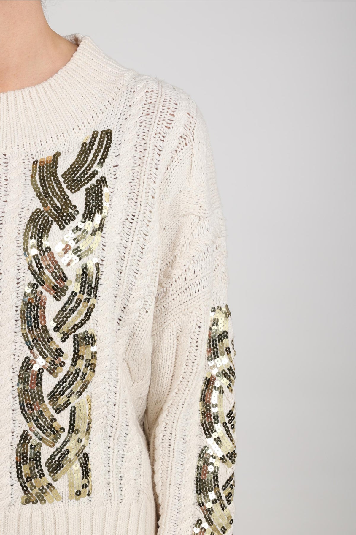 Megan Pullover Paillet | Off White