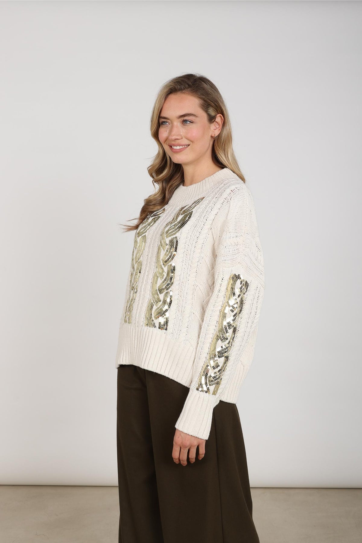 Megan Pullover Paillet | Off White