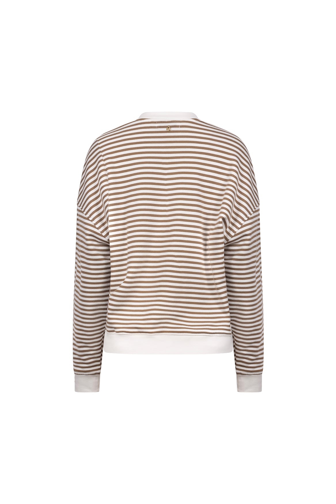 Nelly Pullover Gestreift | Offwhite/Taupe