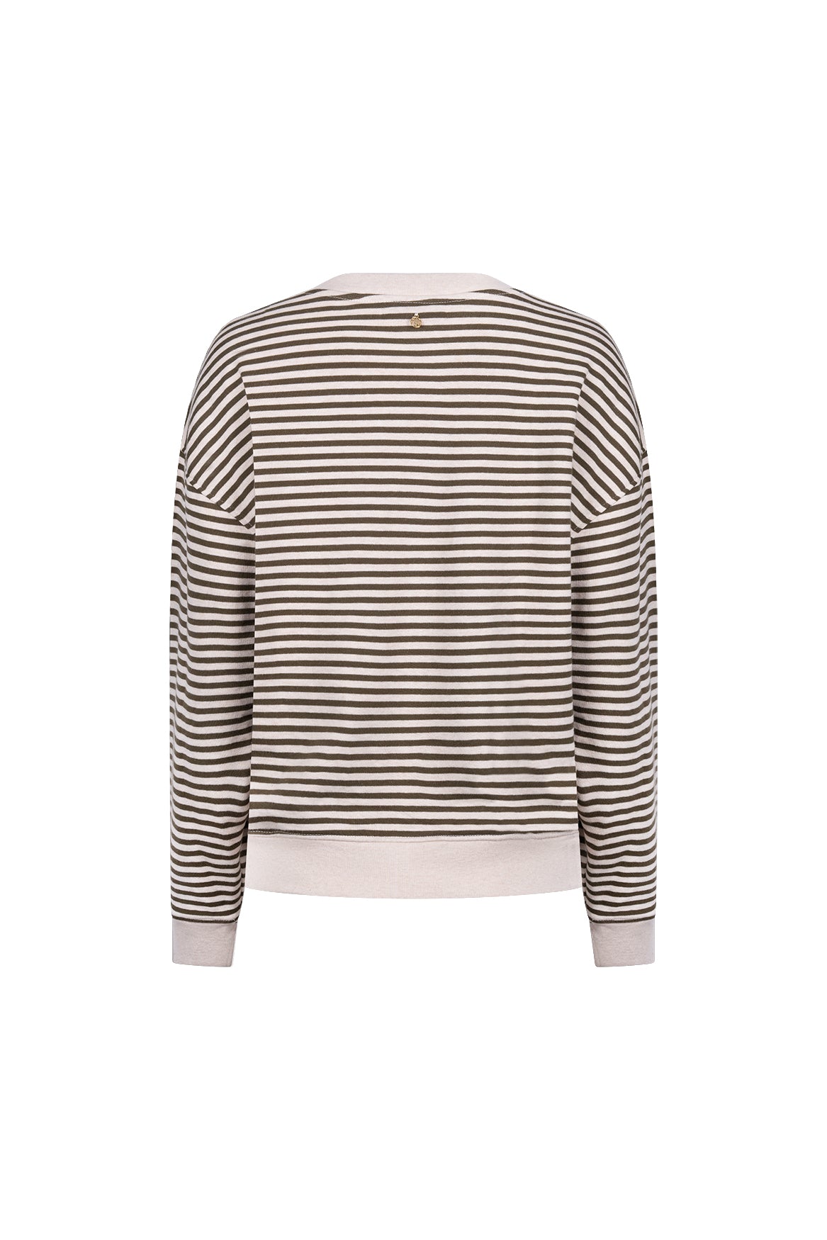 Nelly Pullover Stripe | Sand Melange/Moss