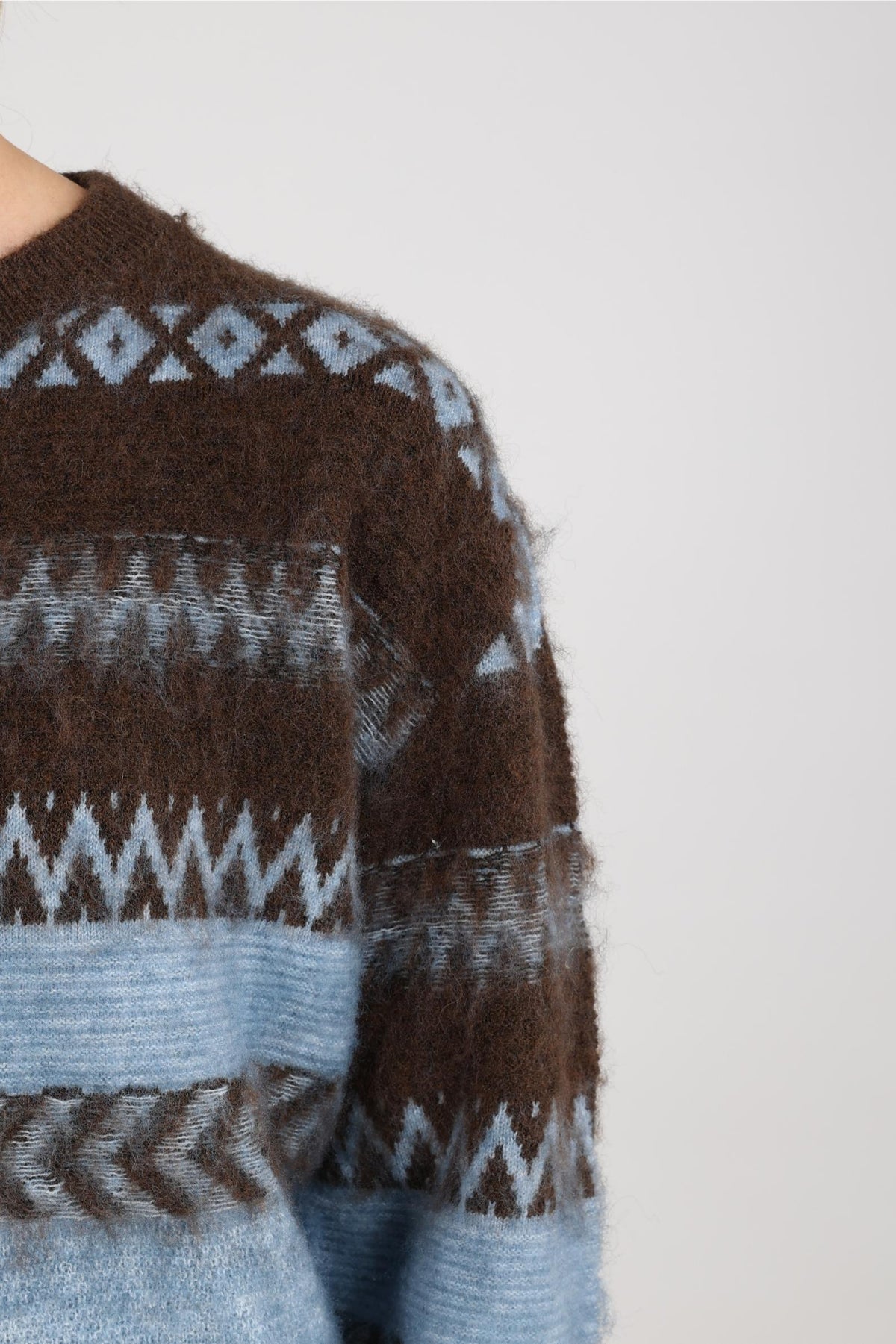 Mikela Pullover | Chocolate/Sky