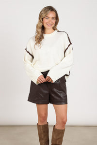Offwhite/Schokolade