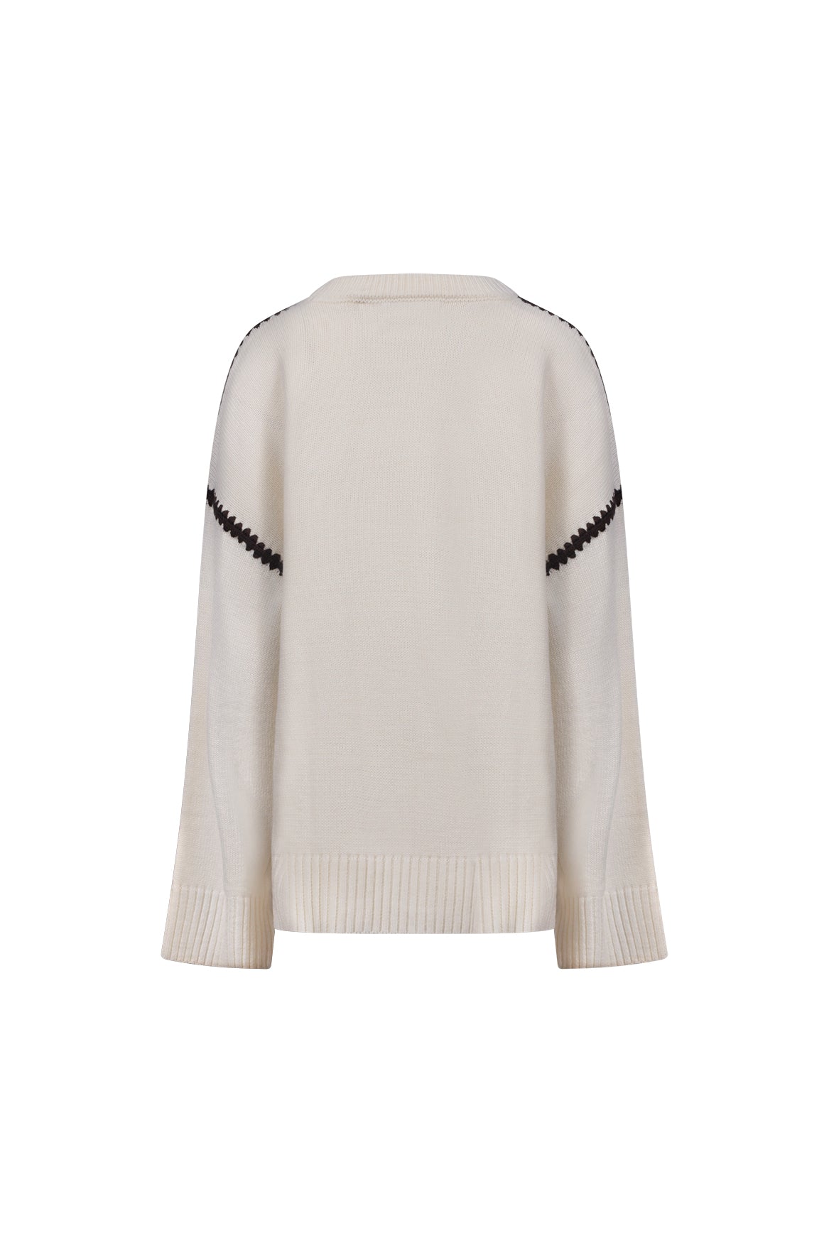 Loui Pullover | Offwhite/Schokolade