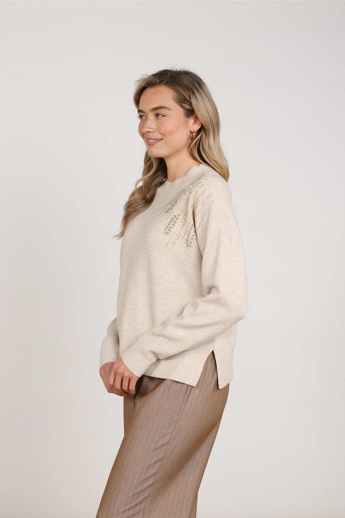 Meike Pullover | Sand Melange