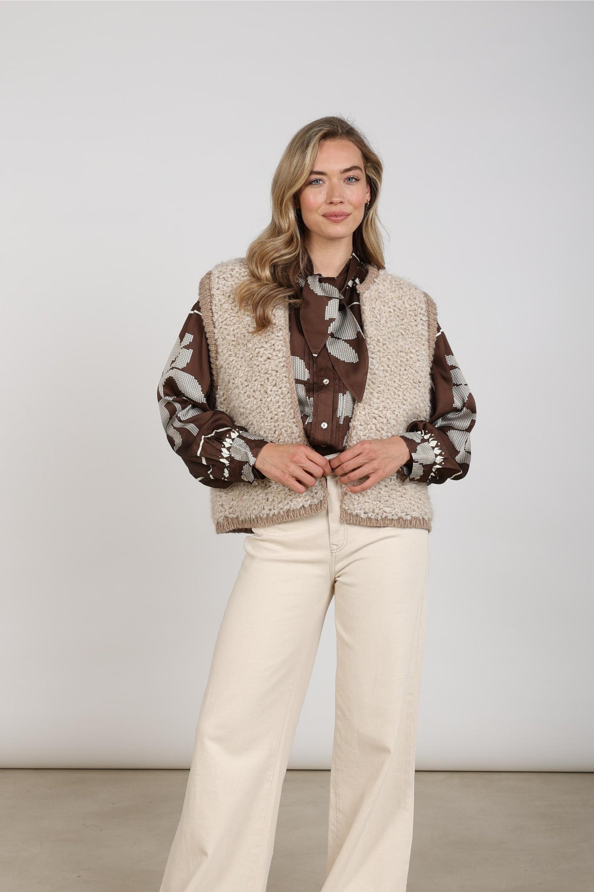 Lana Gilet | Sand/Taupe