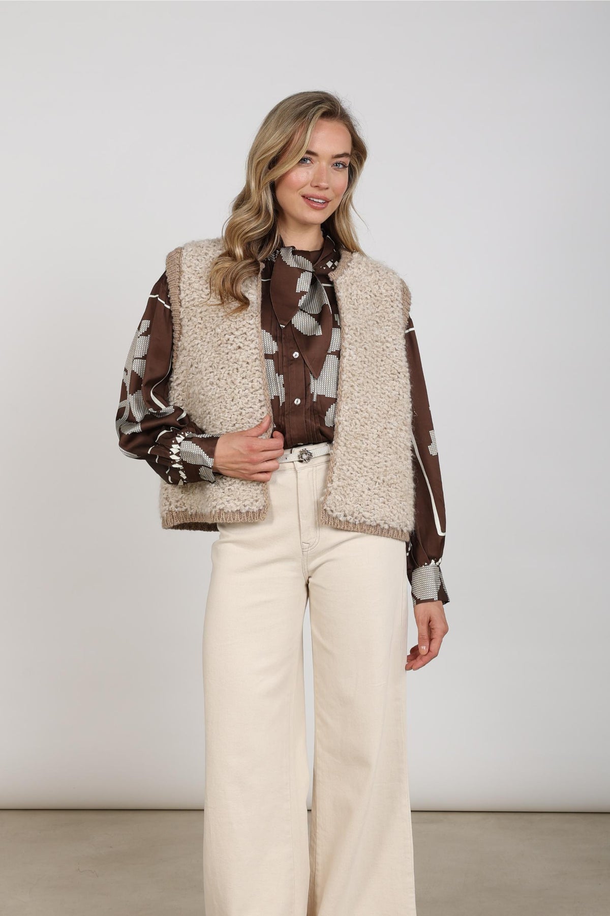Lana Gilet | Sand/Taupe