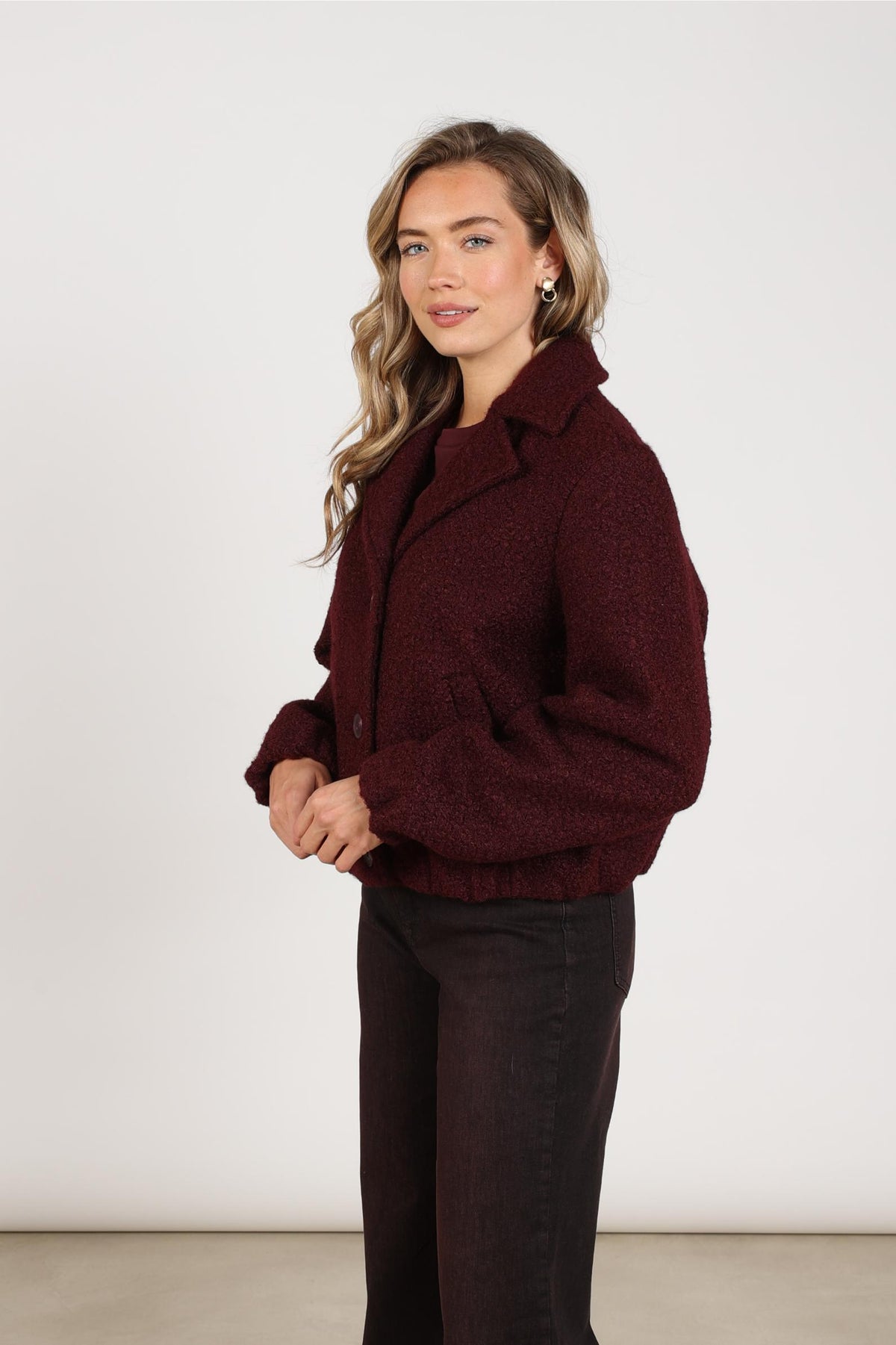 Madelin Jacket Boucle | Cherry