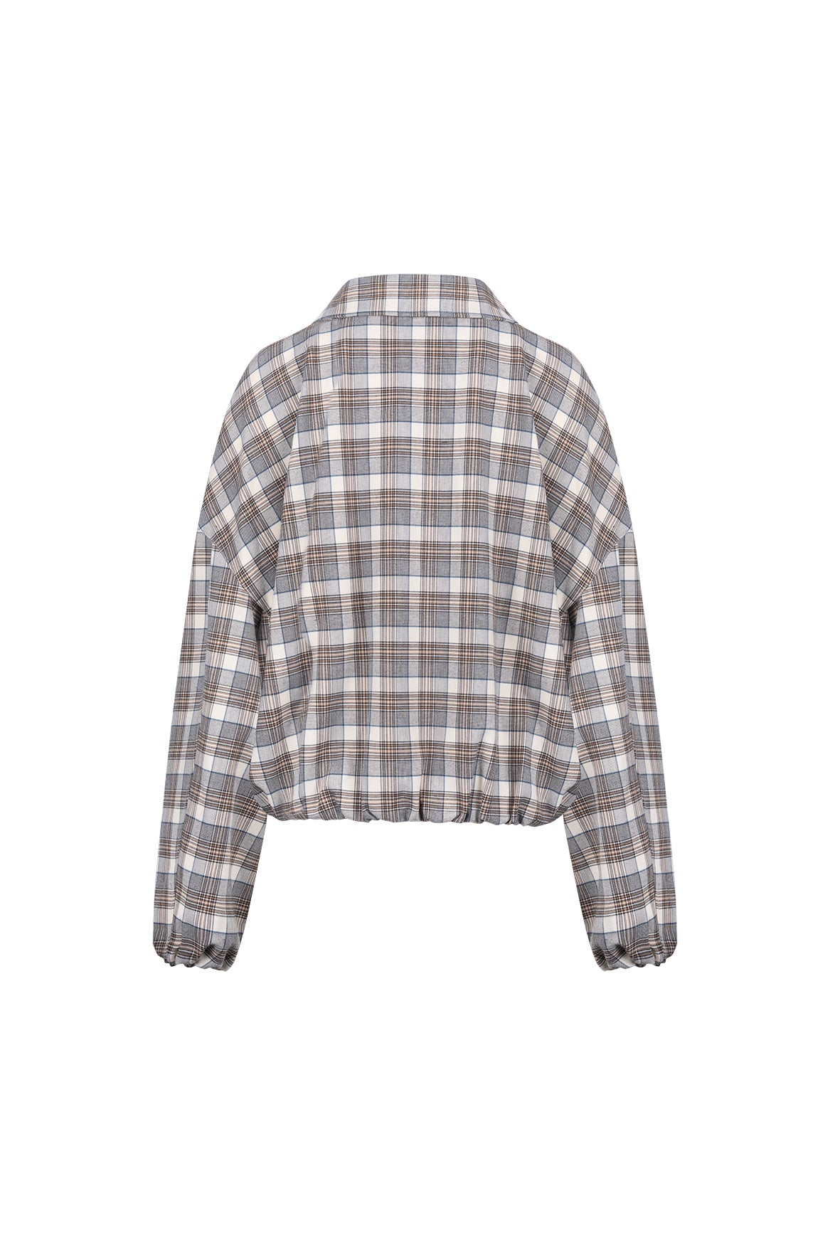 Dominique Jacket Check | Taupe/Off-white