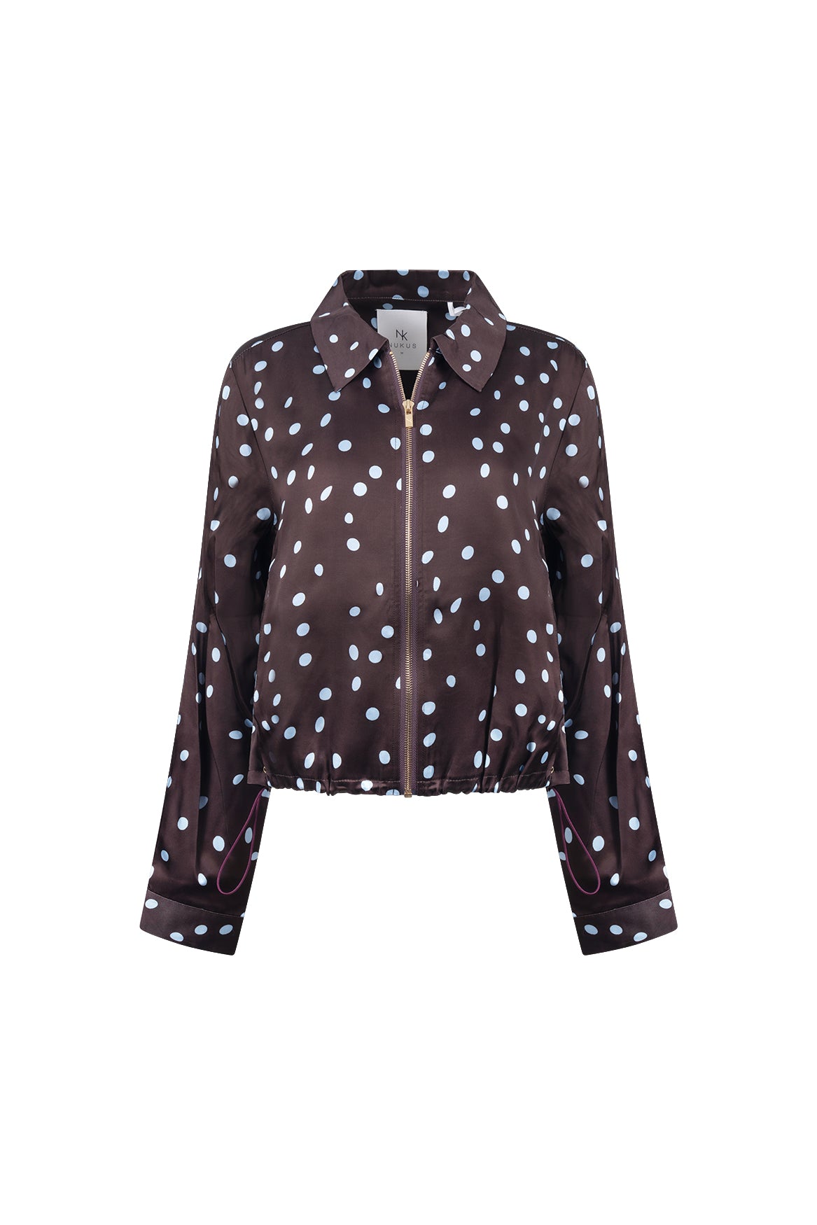 Doreen Bomber Dots | Schokolade/Himmelblau