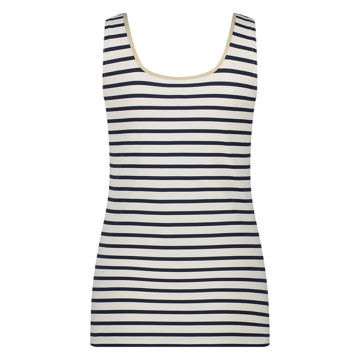 Juba Singlet Stripe | Offwhite/Navy